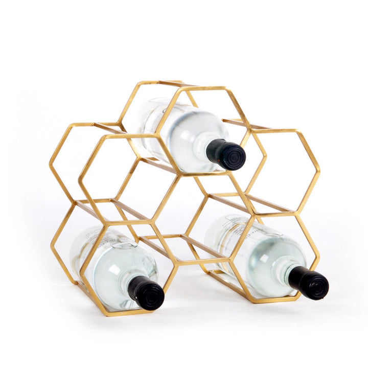 xlboom | pico wine rack | 6 bottle | brass - LC