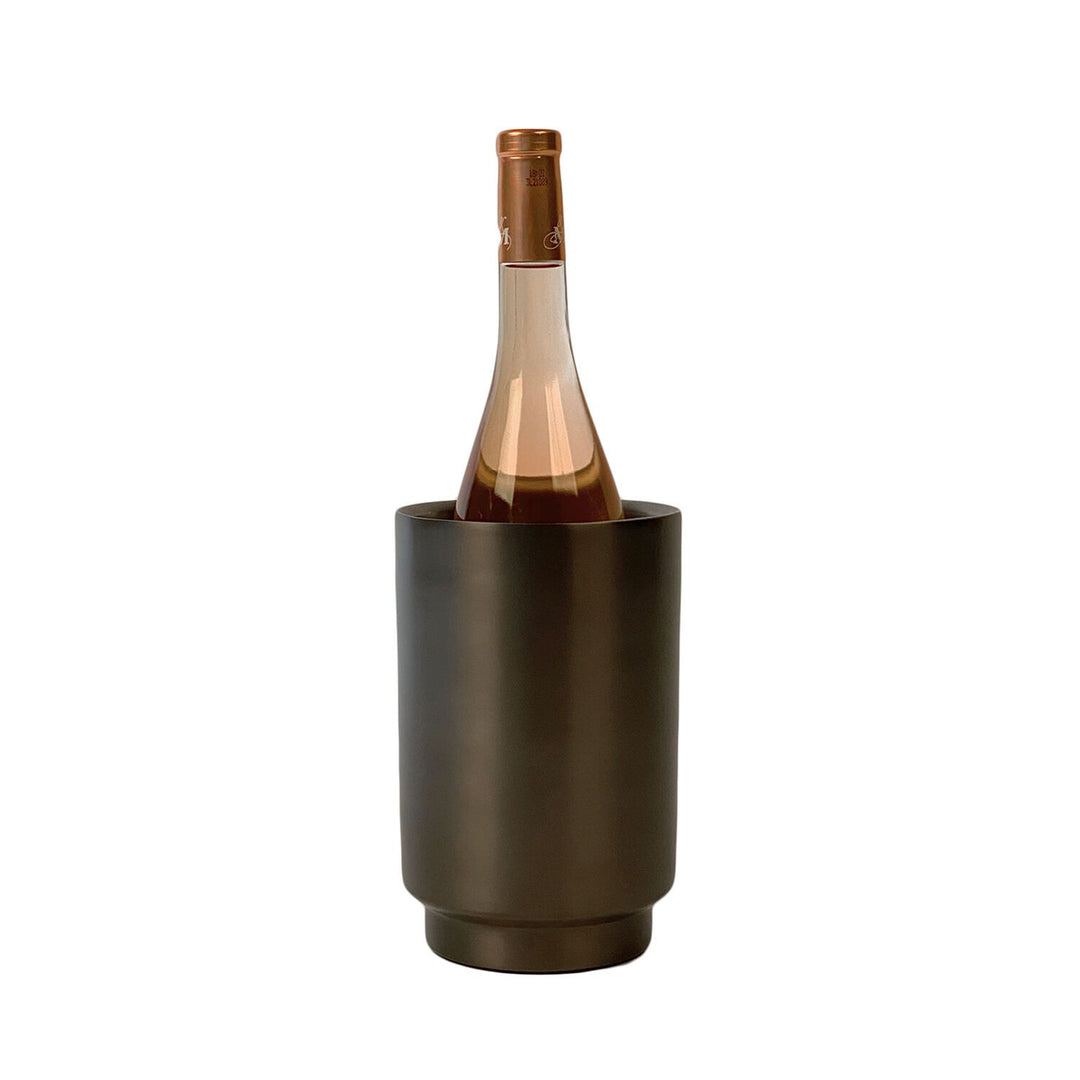 xlboom | rondo wine cooler | black + steel - LC